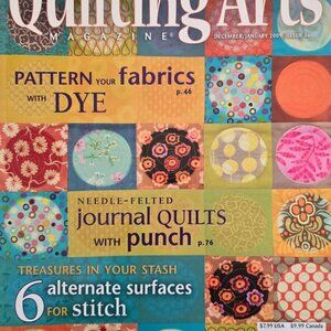 Quilting Arts Magazine December 2008 January 2009 Pattern Your Fabrics With Dye